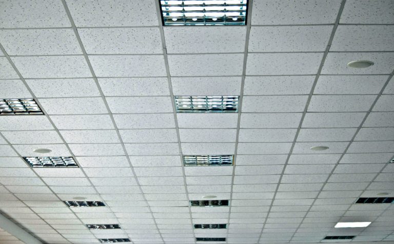 Faux plafond amiante ecole