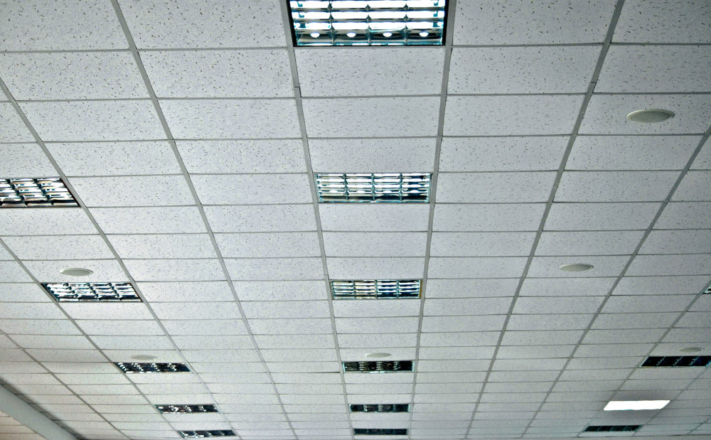 Faux plafond amiante ecole